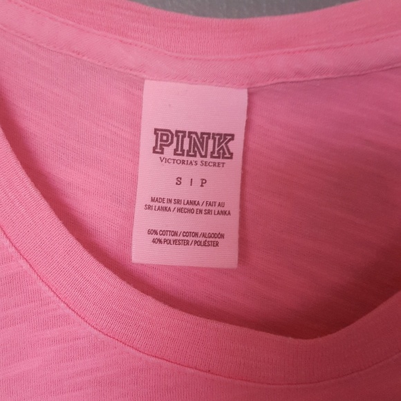 《VS PINK》NWOT Hot Pink Tee - Picture 4 of 4